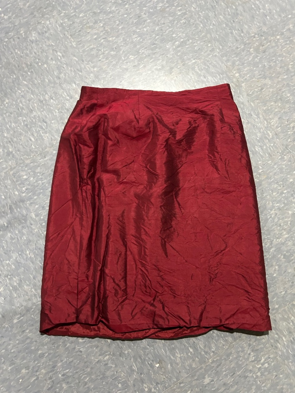 Petite Sophisticate Vintage Silk Midi Skirt